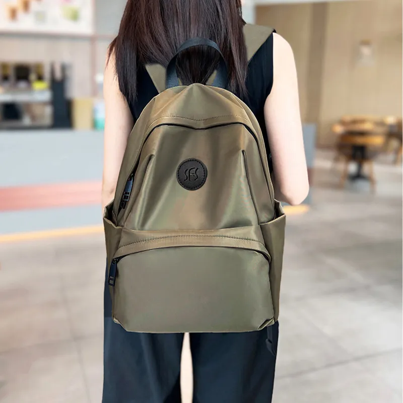 Safiya Fabric, Synthetic Leather Backpack Large Size Unisex Multicolor-7
