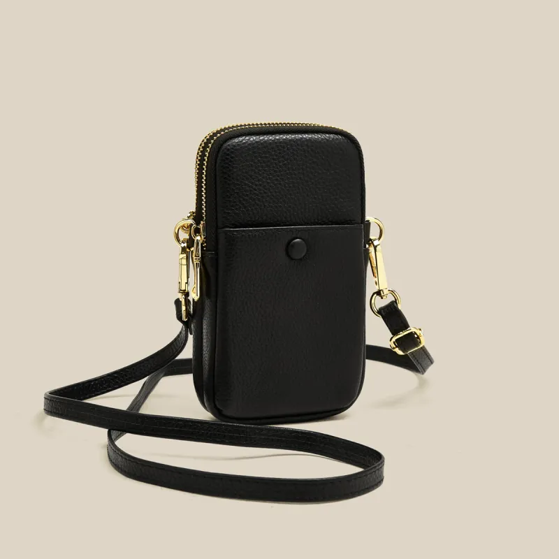 Safiya Cow Leather With Synthetic Leather Cell Phone Pouch Women's Multicolor-3
