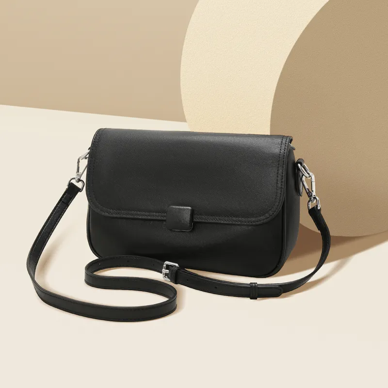 Safiya Cow Leather With Synthetic Leather Shoulder Bag Women's Chocolate-9