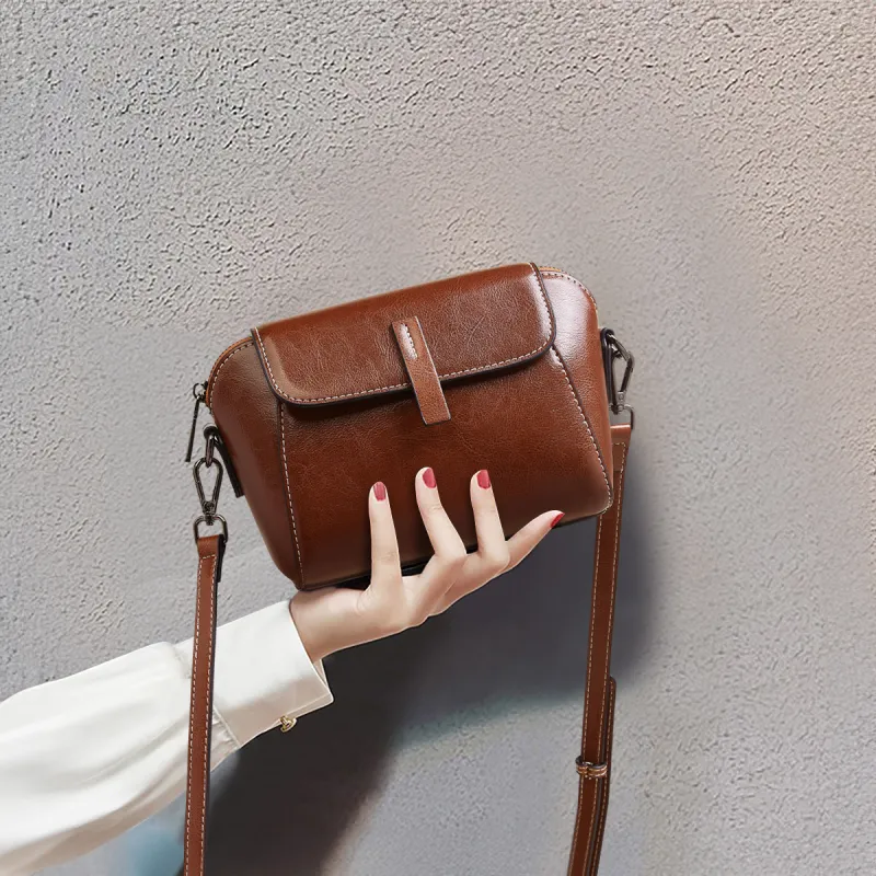 Safiya Synthetic Leather Crossbody Bag Regular Women's Brown-2