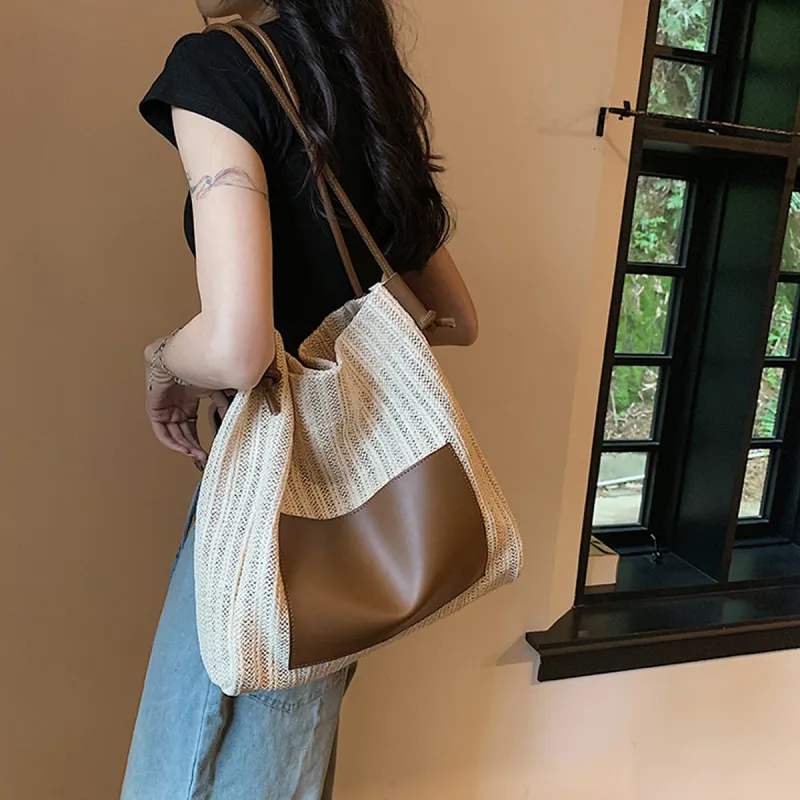 Safiya Fabric Shoulder Bag Regular Women's Coffee-1