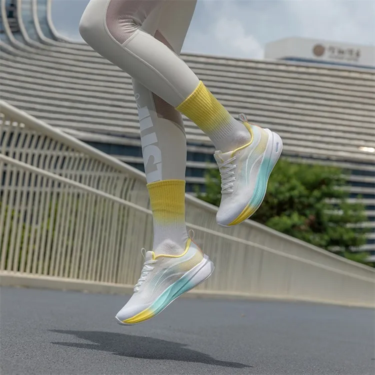 LPMX Running Shoes Women's Low Top Cream Yellow-6