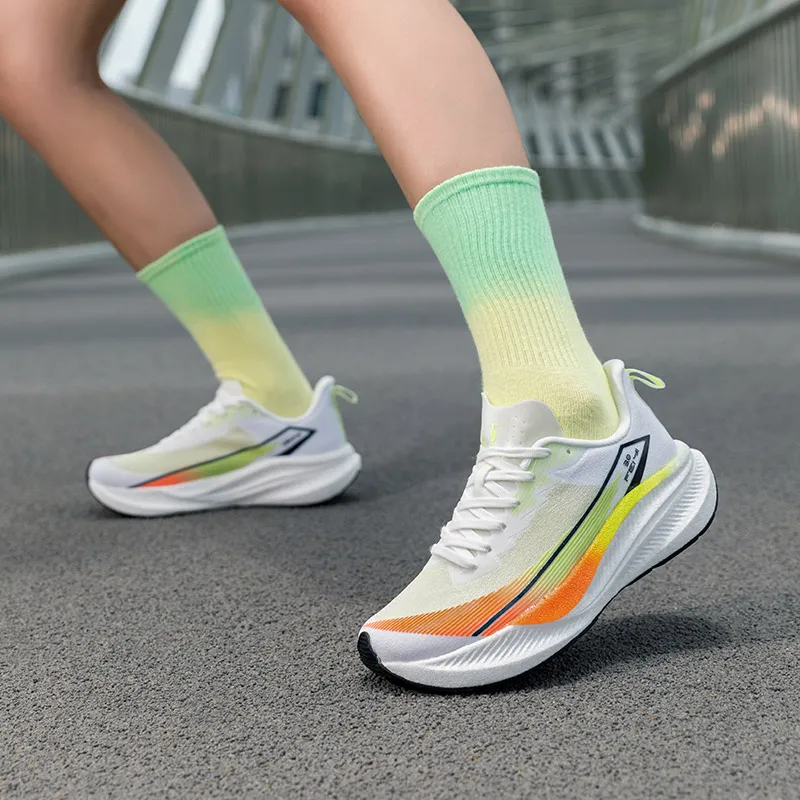 LPMX Cushioning Rebound Lightweight Breathable Low Top Running Shoes Unisex Bright Orange-6