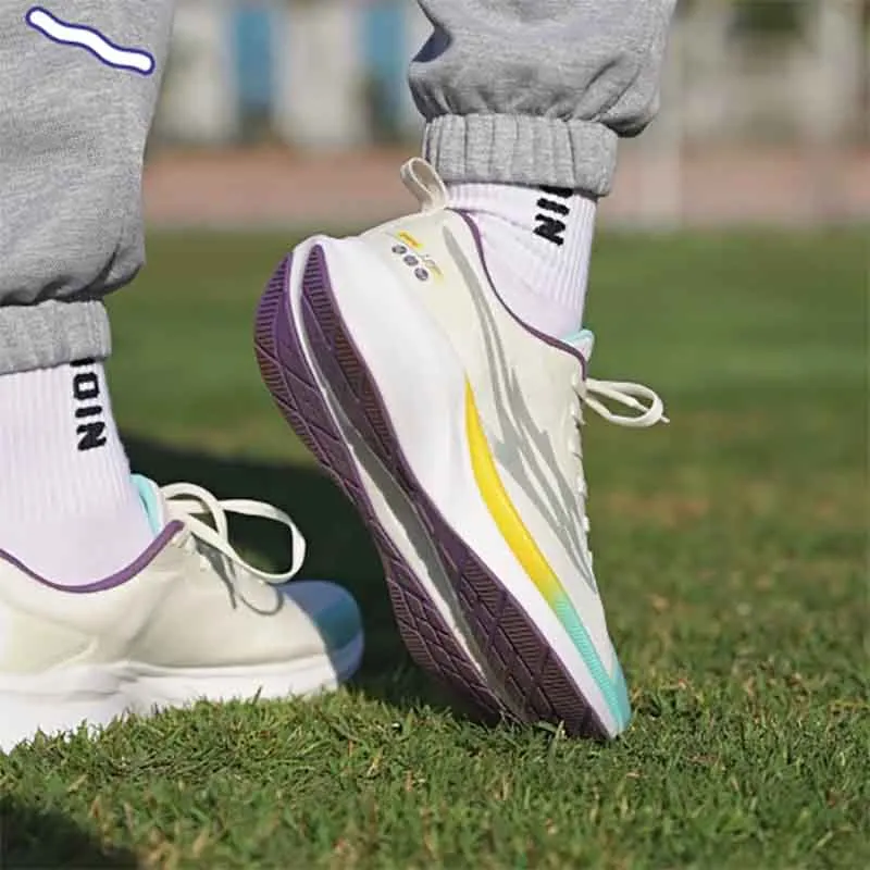 LPMX Running Shoes Unisex Low Top Ecru/Iridescent/Purple-6