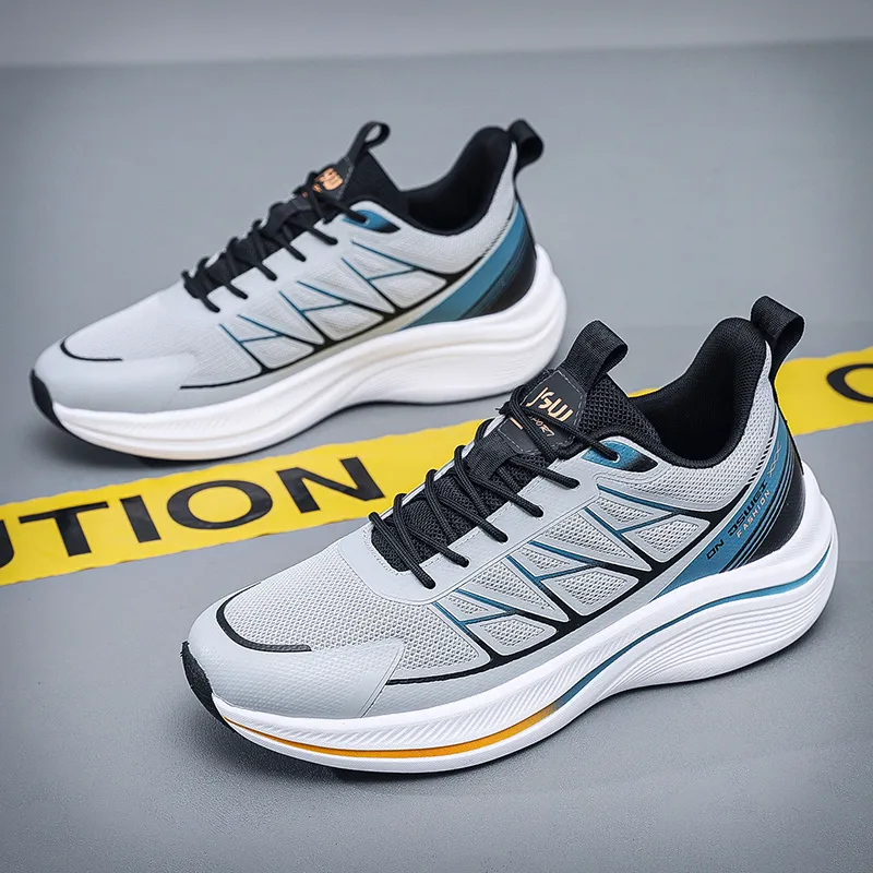 JSWEI Cushioned Slip Resistant Abrasion Resistant Low Top Long Distance Running Running Shoes Men's-13