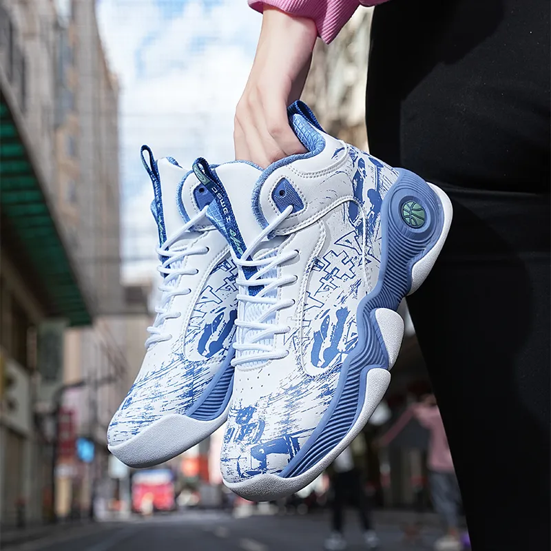 JSWEI Cushioned Slip Resistant Coverage Mid Top Basketball Shoes Women's-1