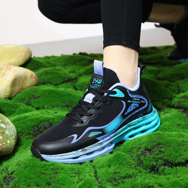 JSWEI Cushioning Breathable Moisture Wicking Low Top Long Distance Running Running Shoes Unisex-2