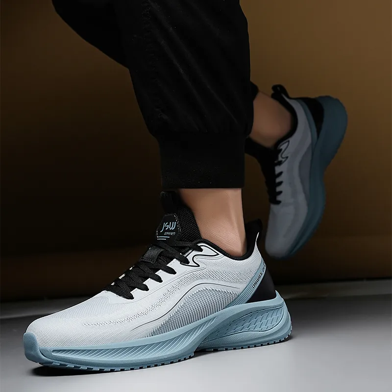 JSWEI Cushioned Slip Resistant Abrasion Resistant Low Top Long Distance Running Running Shoes Men's-10