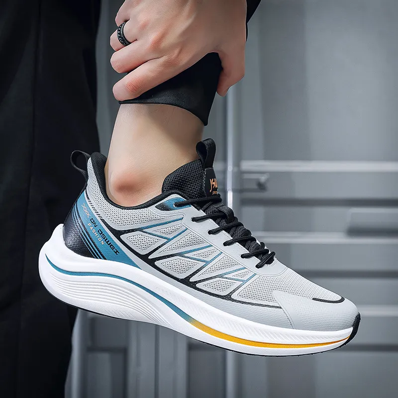 JSWEI Cushioned Slip Resistant Abrasion Resistant Low Top Long Distance Running Running Shoes Men's-10