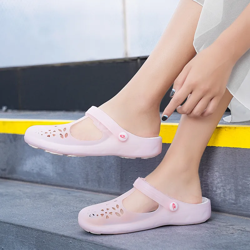 JSWEI Slip Resistant Odor Resistant Abrasion Resistant Wrap toe Slippers Women's-3