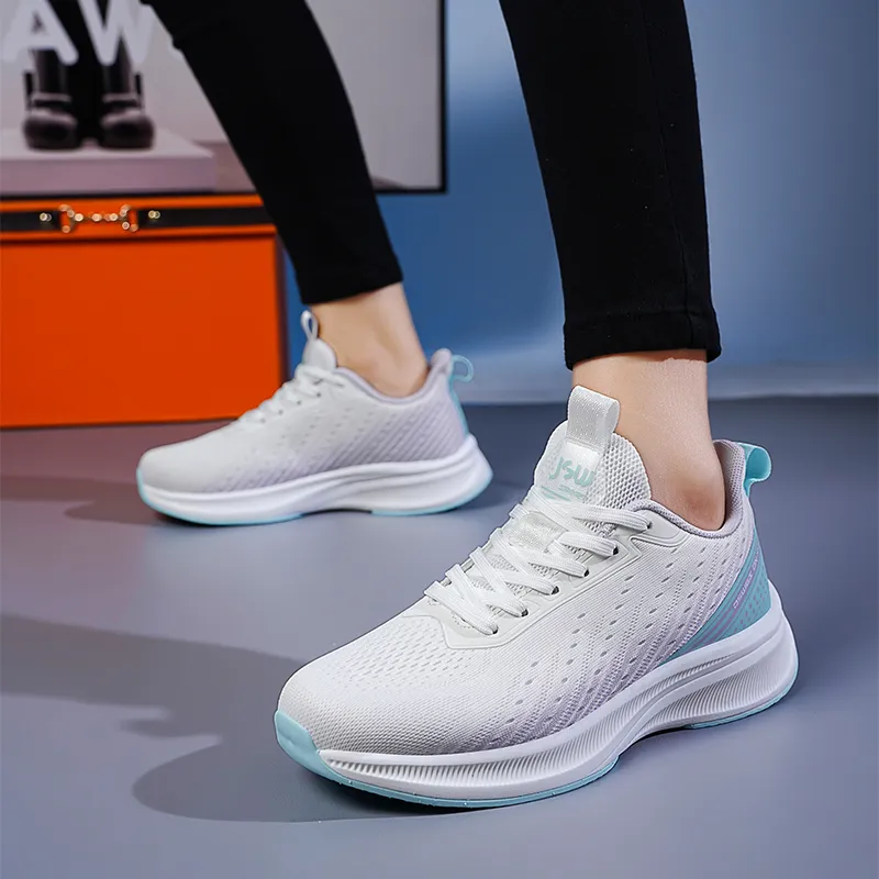 JSWEI Slip-Resistant Moisture-Wicking Quick-Dry Low-Top Casual Running Shoes Women's-4