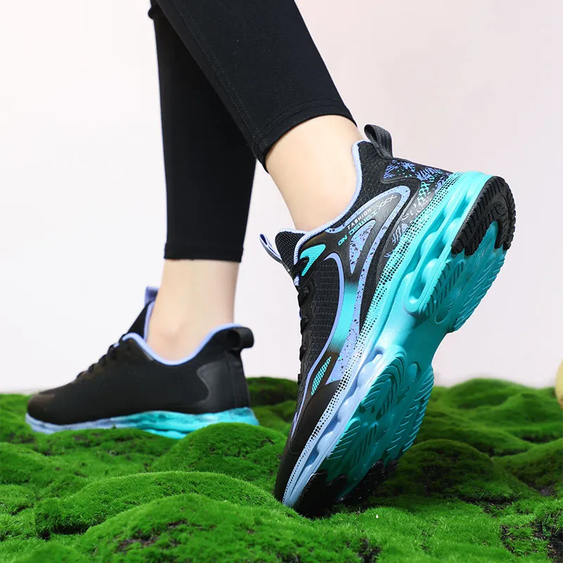 JSWEI Cushioning Breathable Moisture Wicking Low Top Long Distance Running Running Shoes Unisex-3