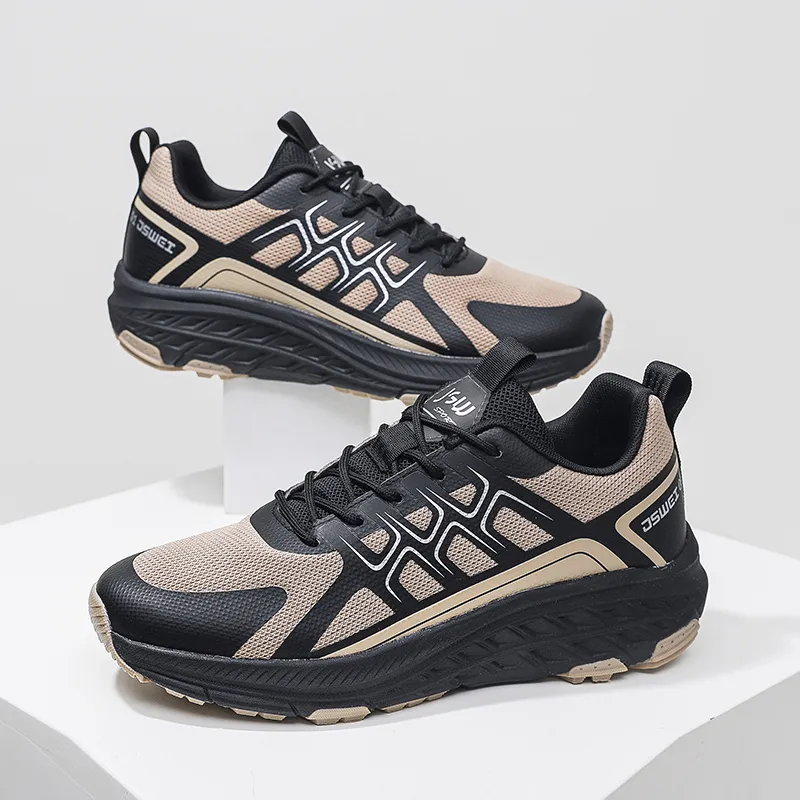 JSWEI Anti Slip Wear Resistant Low Top Trail Running Shoes Men's-3