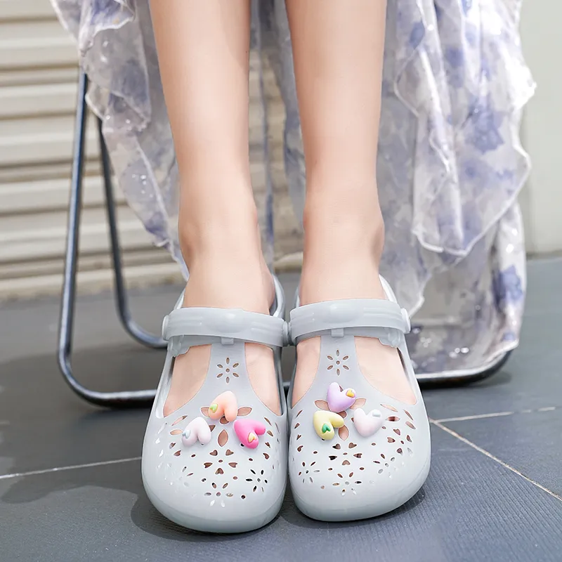 JSWEI Abrasion Resistant Slip Resistant Wrap toe Slippers Women's-21
