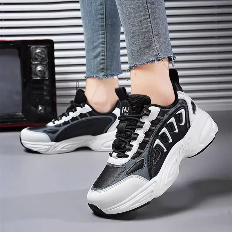 JSWEI Non slip Wear resistant Shock Absorption Low Top Casual Running Shoes Women's-3