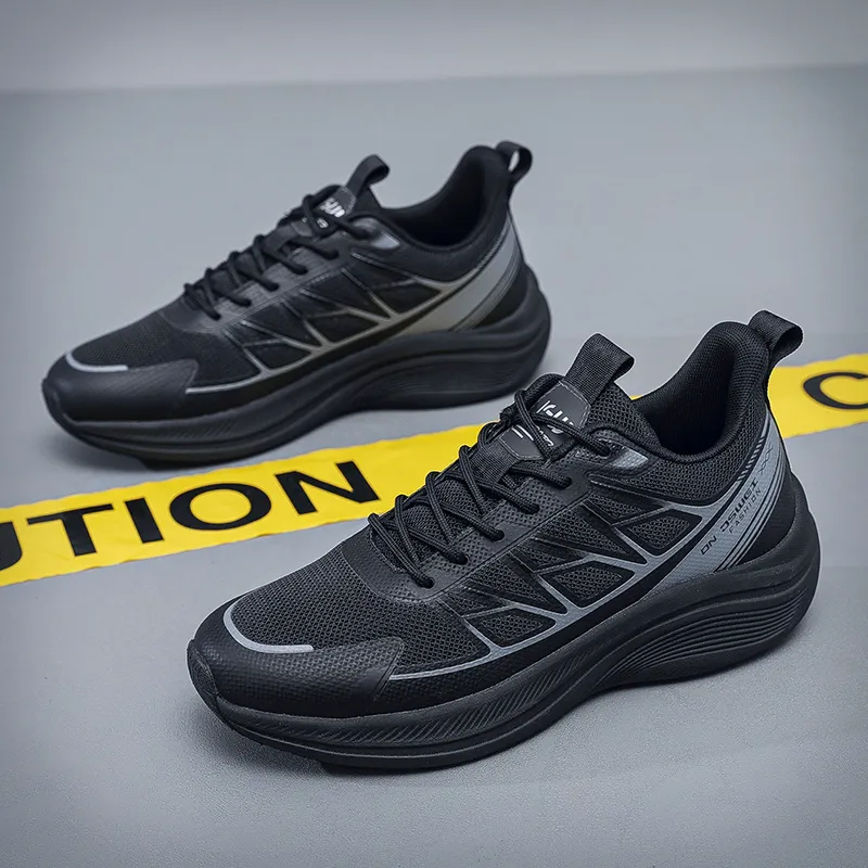 JSWEI Cushioned Slip Resistant Abrasion Resistant Low Top Long Distance Running Running Shoes Men's-6