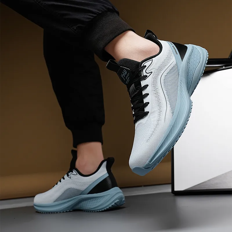 JSWEI Cushioned Slip Resistant Abrasion Resistant Low Top Long Distance Running Running Shoes Men's-9