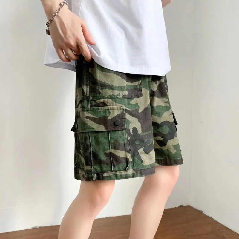 TESTUNG Cargo Shorts Unisex Camouflage-1