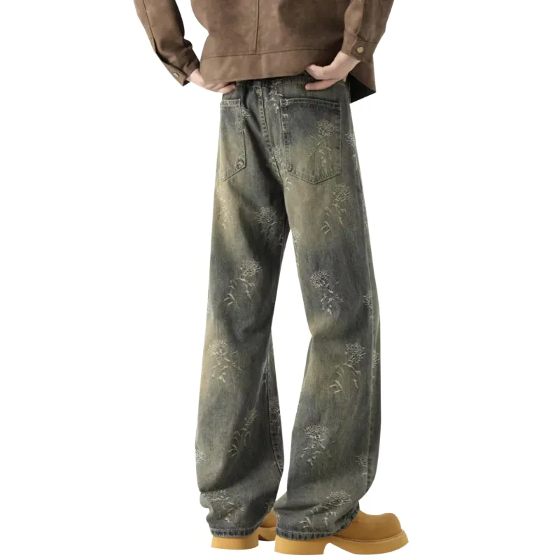 FORCEPULR Jeans Unisex Yellow Mud-1