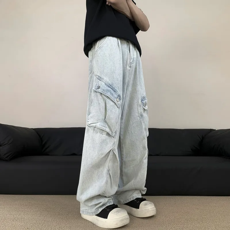 FORCEPULR Cargo Pants Unisex Haze Blue-3