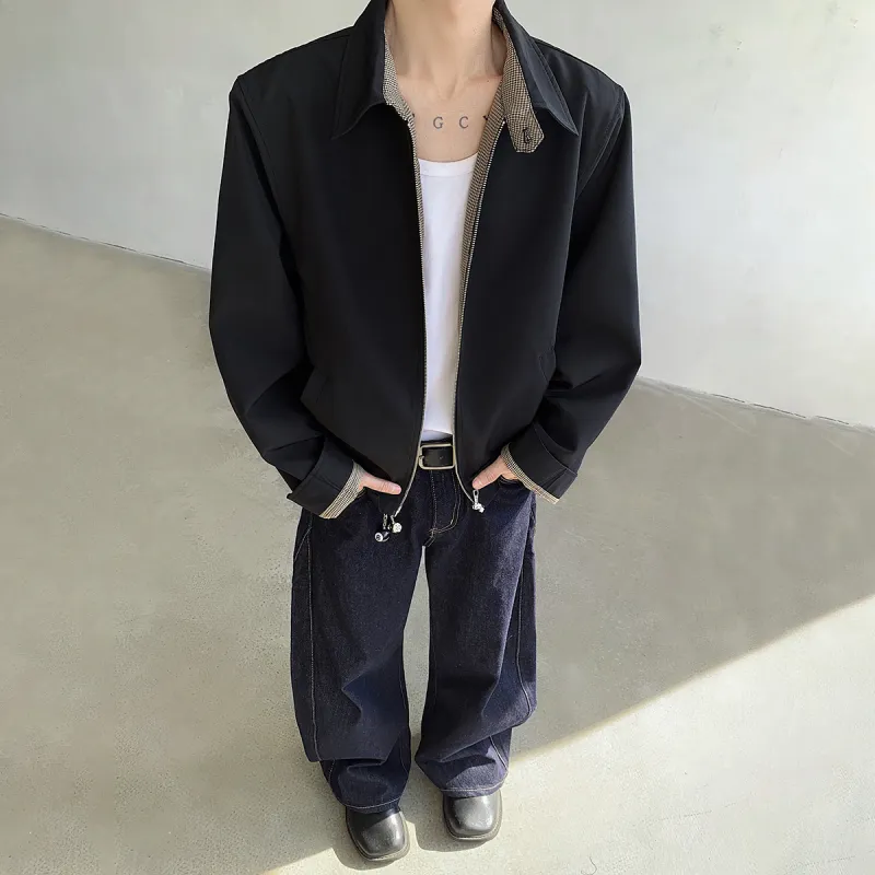 FORCEPULR Jackets & Coats Unisex Black+Houndstooth Inner-5