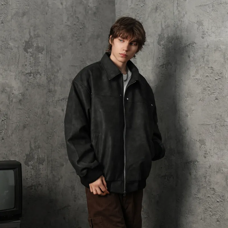 FORCEPULR Leather Jacket Puffer Jacket Unisex-11