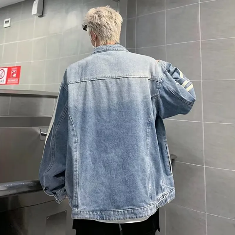 FORCEPULR Denim Jacket Unisex Denim Red-1