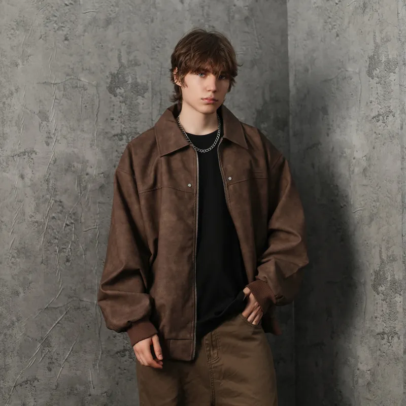 FORCEPULR Leather Jacket Puffer Jacket Unisex-5