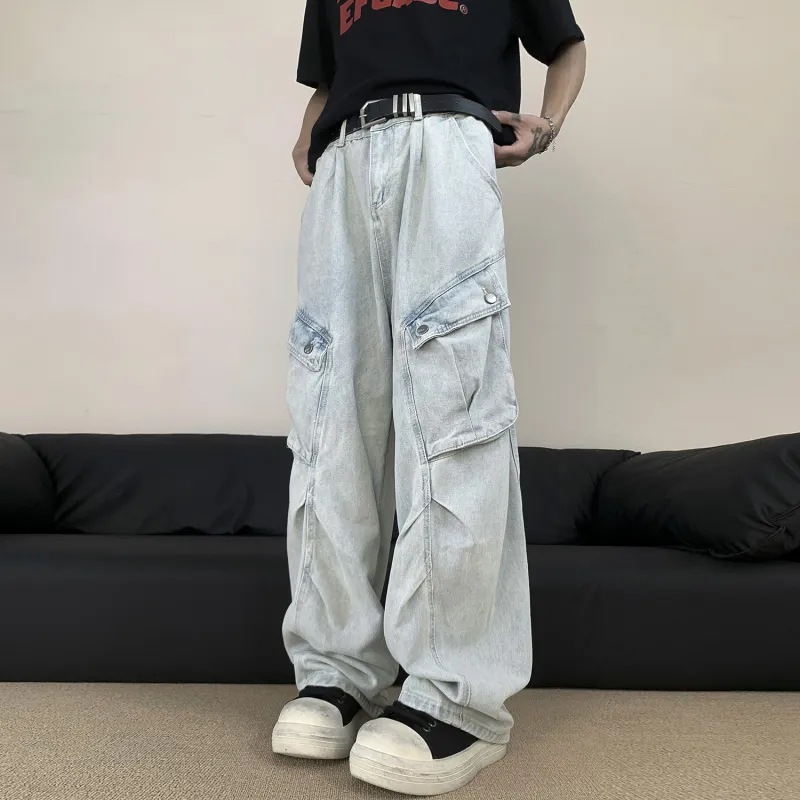 FORCEPULR Cargo Pants Unisex Haze Blue-2