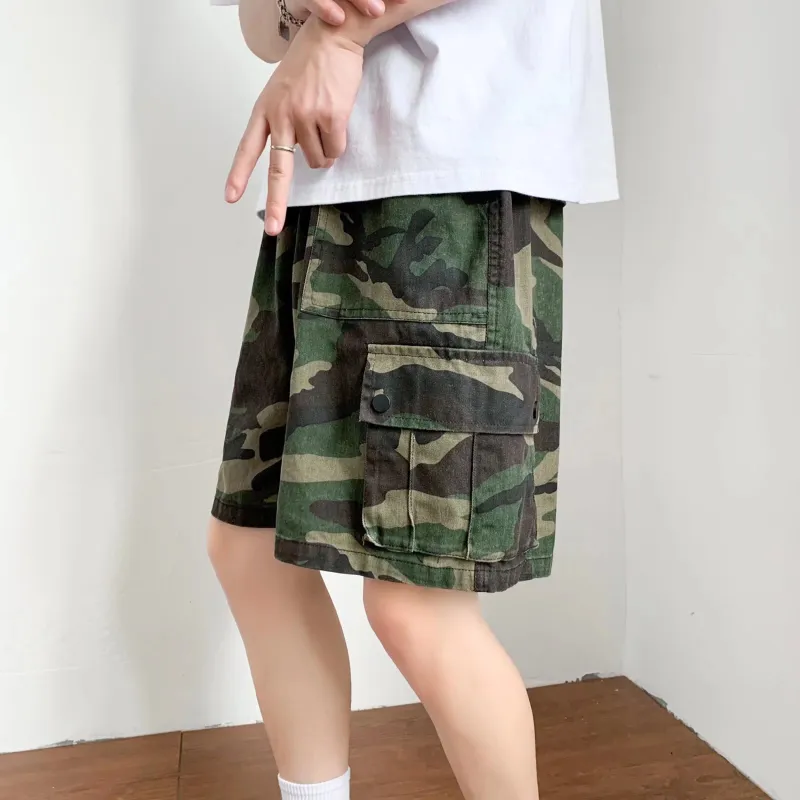 TESTUNG Cargo Shorts Unisex Camouflage-6