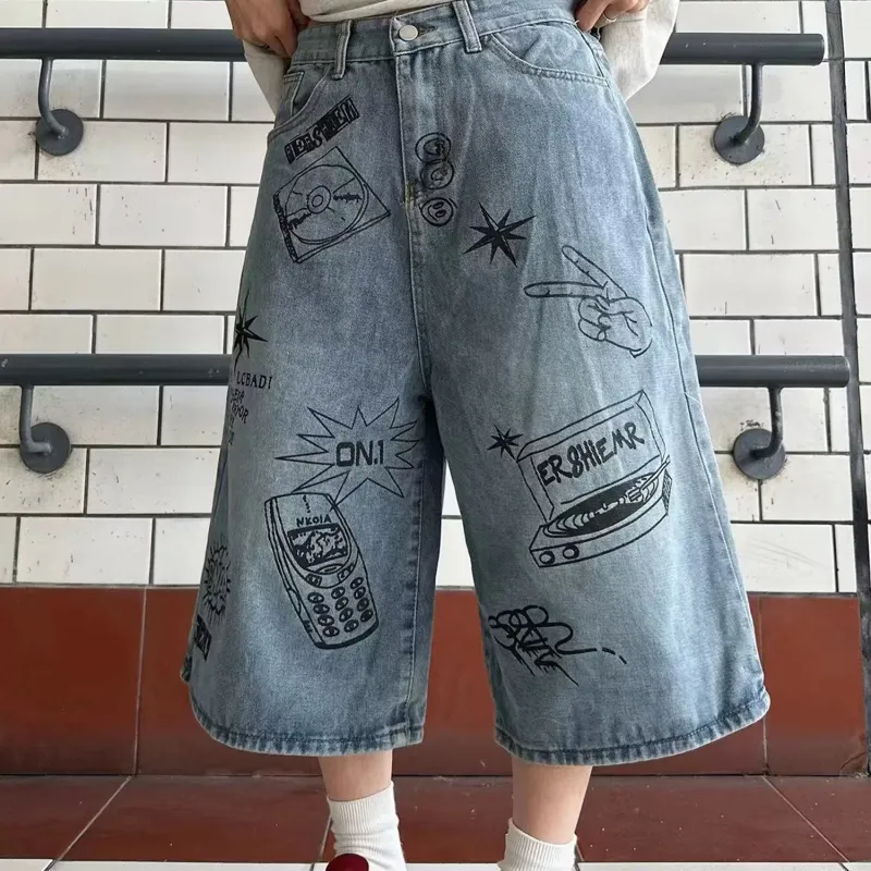 FORCEPULR Denim Shorts Unisex Blue-2