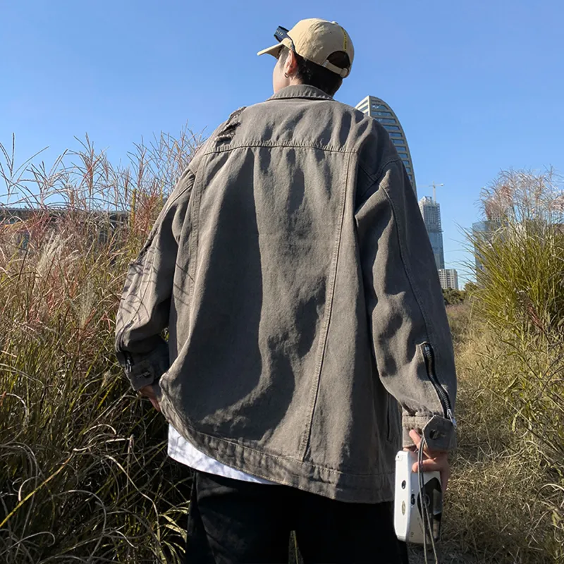 FORCEPULR Denim Jacket Unisex Gray-3