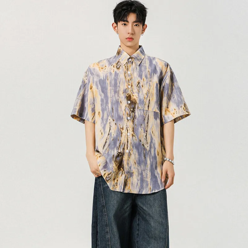 FORCEPULR Shirts Unisex Yellow Purple-2
