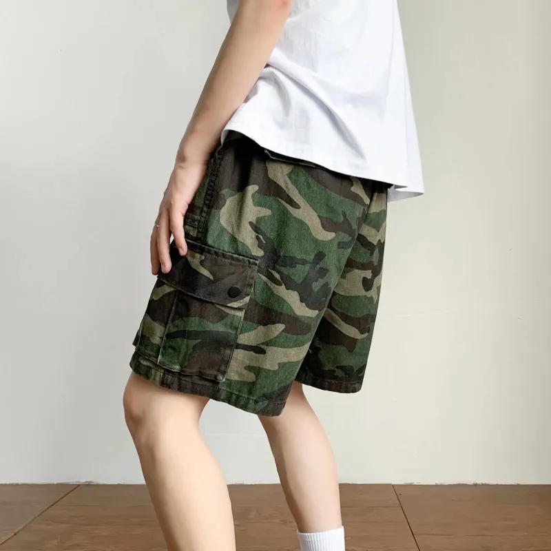 TESTUNG Cargo Shorts Unisex Camouflage-3