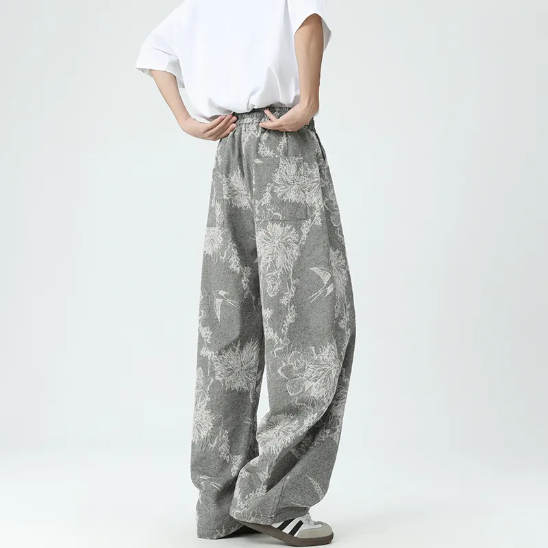 FORCEPULR Casual Pants Unisex Pattern Gray-3