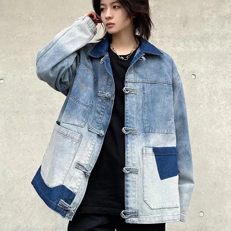 FORCEPULR Denim Jacket Unisex Denim Red-1
