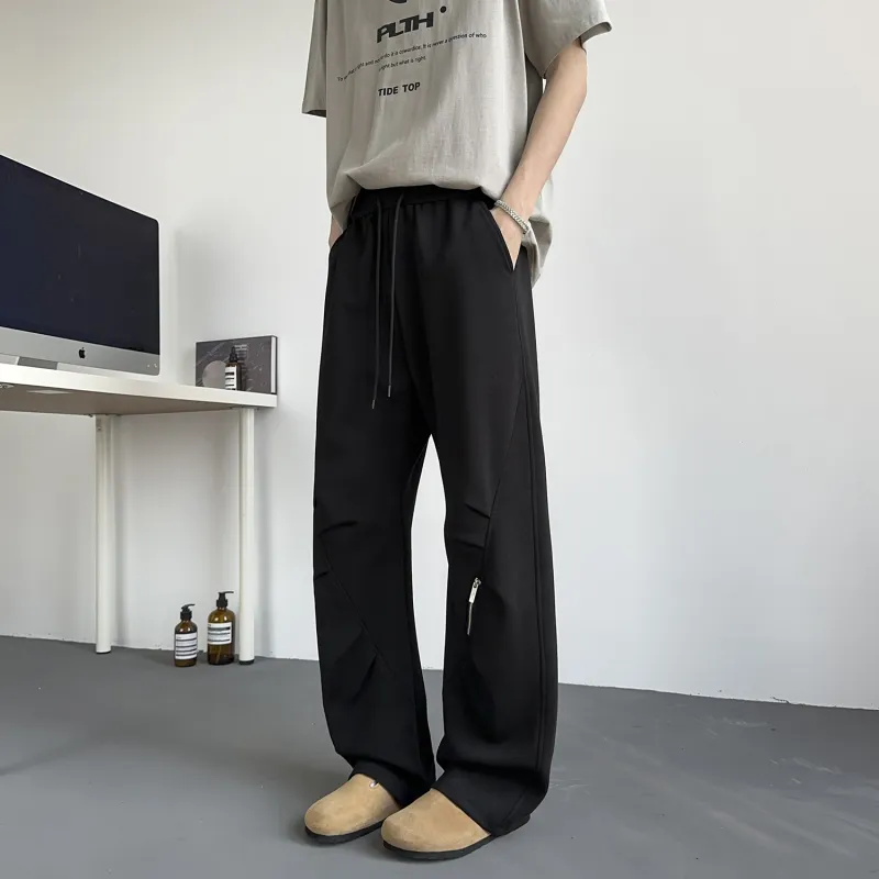 FORCEPULR Casual Pants Unisex Dark Red-2
