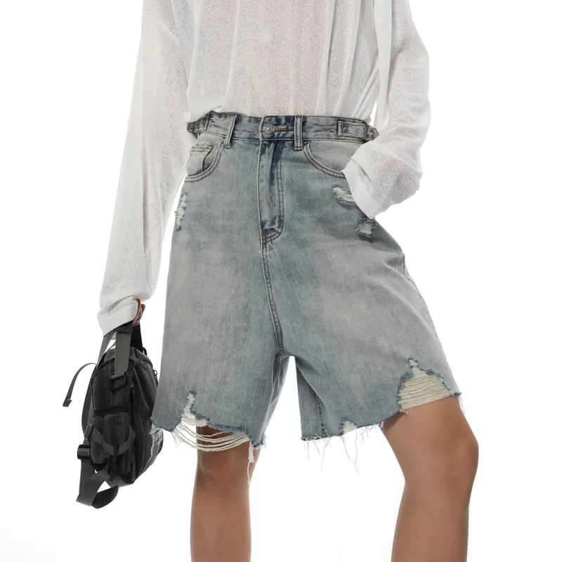 FORCEPULR Denim Shorts Unisex Light Blue-1