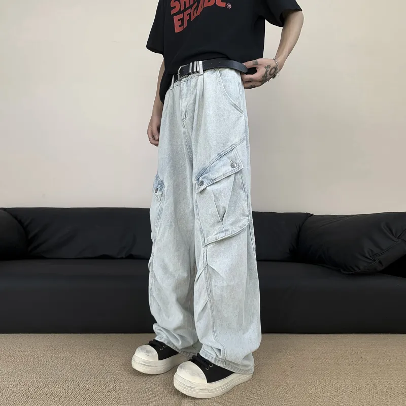 FORCEPULR Cargo Pants Unisex Haze Blue-1