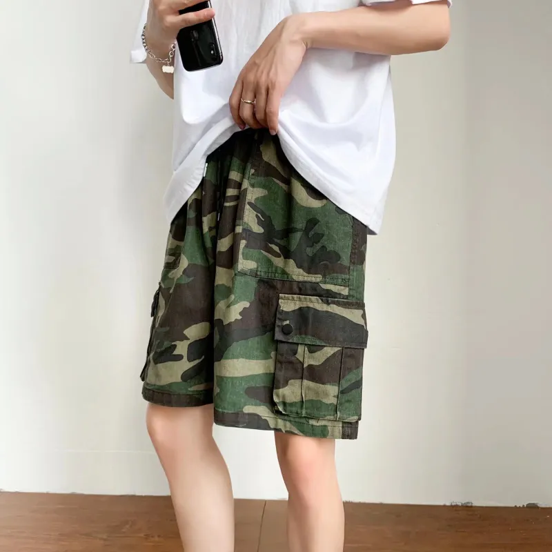 TESTUNG Cargo Shorts Unisex Camouflage-2
