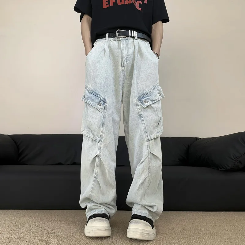 FORCEPULR Cargo Pants Unisex Haze Blue-4
