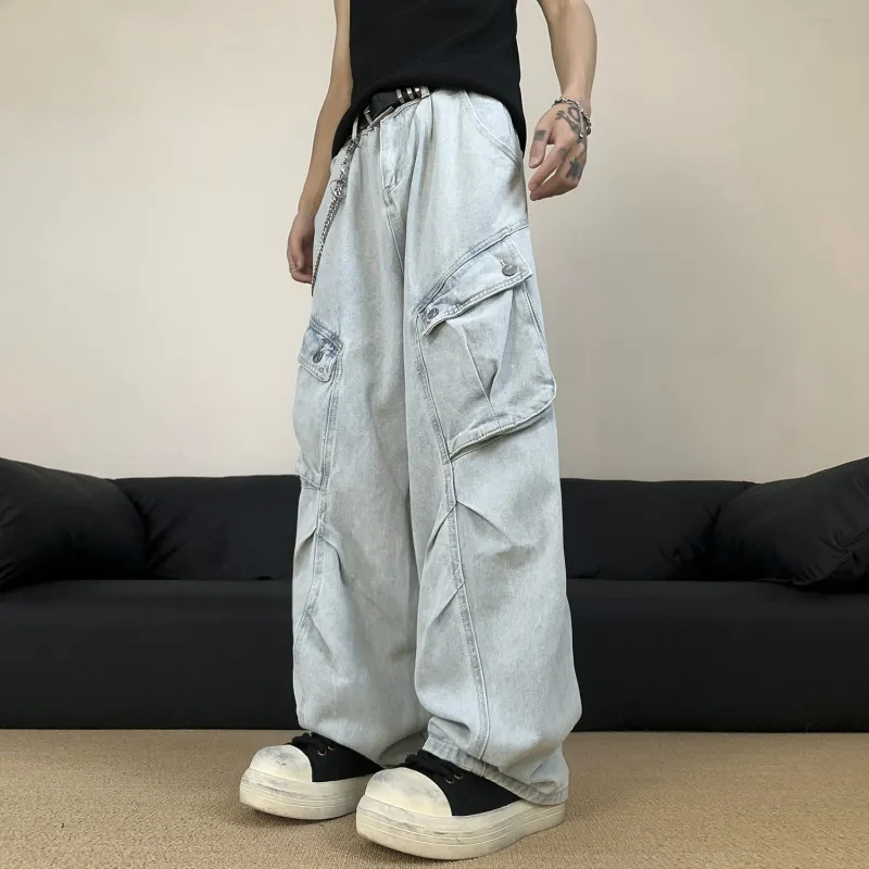 FORCEPULR Cargo Pants Unisex Haze Blue-5