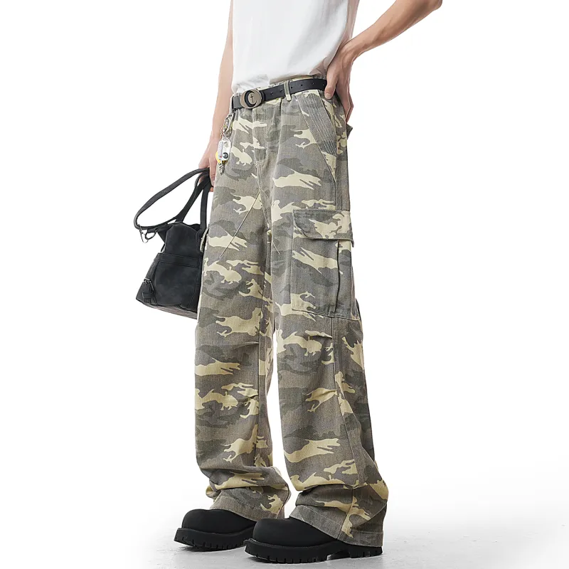 FORCEPULR Casual Pants Unisex Desert Camouflage-1