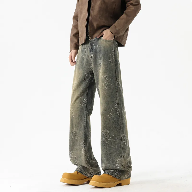 TESTUNG Jeans Unisex Yellow Mud Series-6