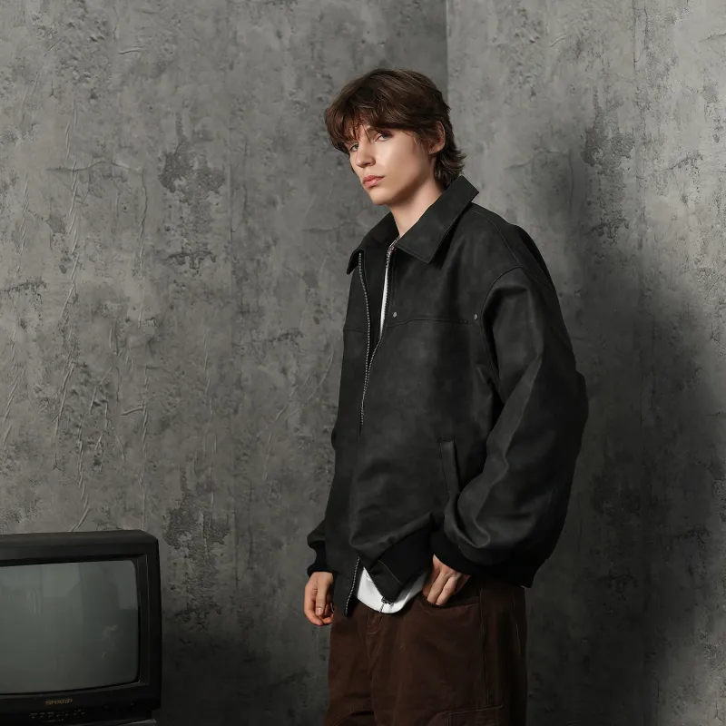 FORCEPULR Leather Jacket Puffer Jacket Unisex-35