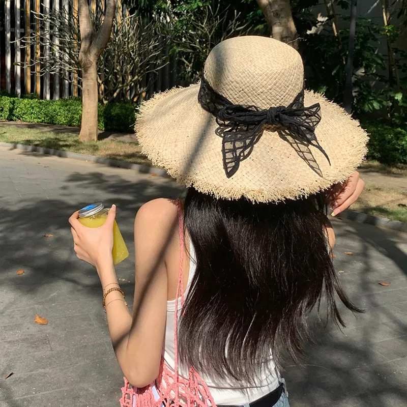 Youyoulan Straw Woven Sun Protection Hats Women's-11