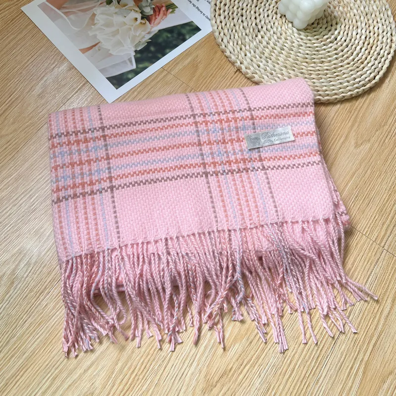 Youyoulan Faux Cashmere Knit Scarves Women's-3