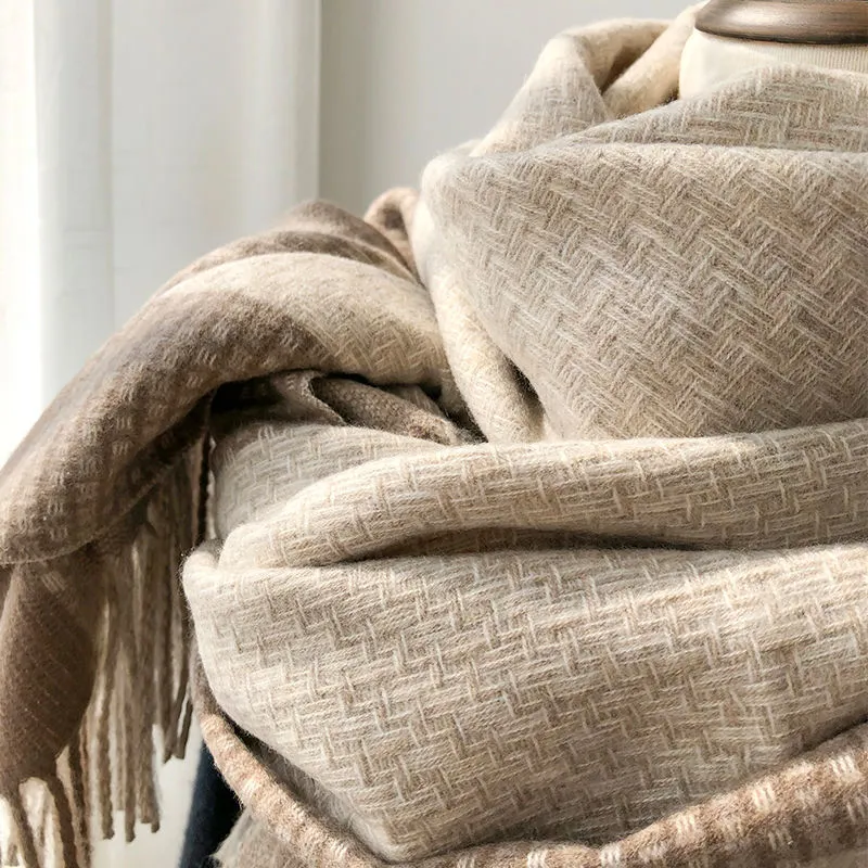 Youyoulan Faux Cashmere Knit Scarves Women's-1