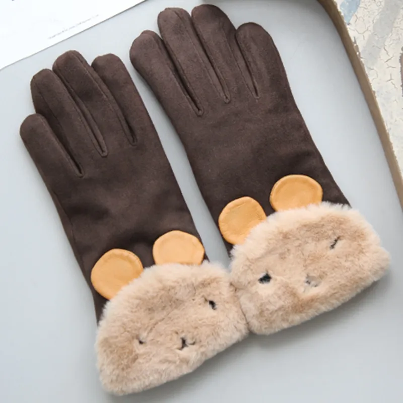 Youyoulan Polyester Knit Gloves Women's-2