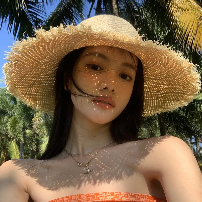 Youyoulan Straw Woven Sun Protection Hats Women's-2